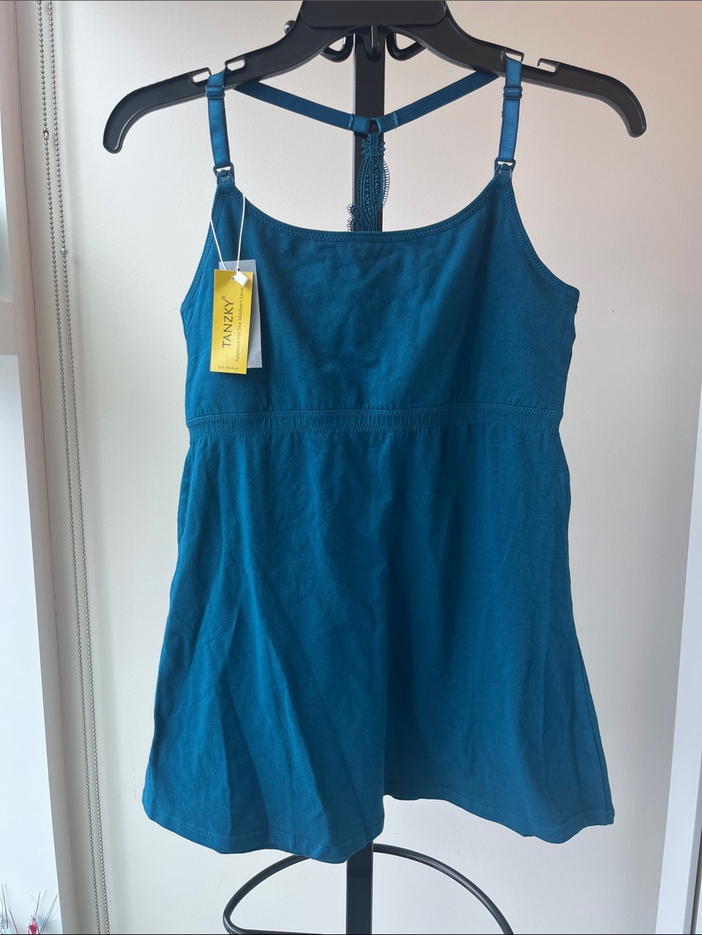Tanzky Lack Back Nursing Camisole Deep Teal Color Size Medium